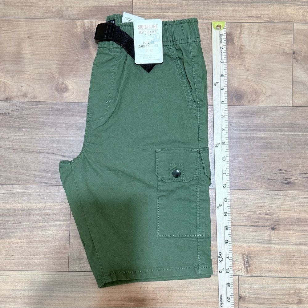 Signature by Levi Strauss Boys Olive Cargo Shorts Size XL - Picture 11 of 12